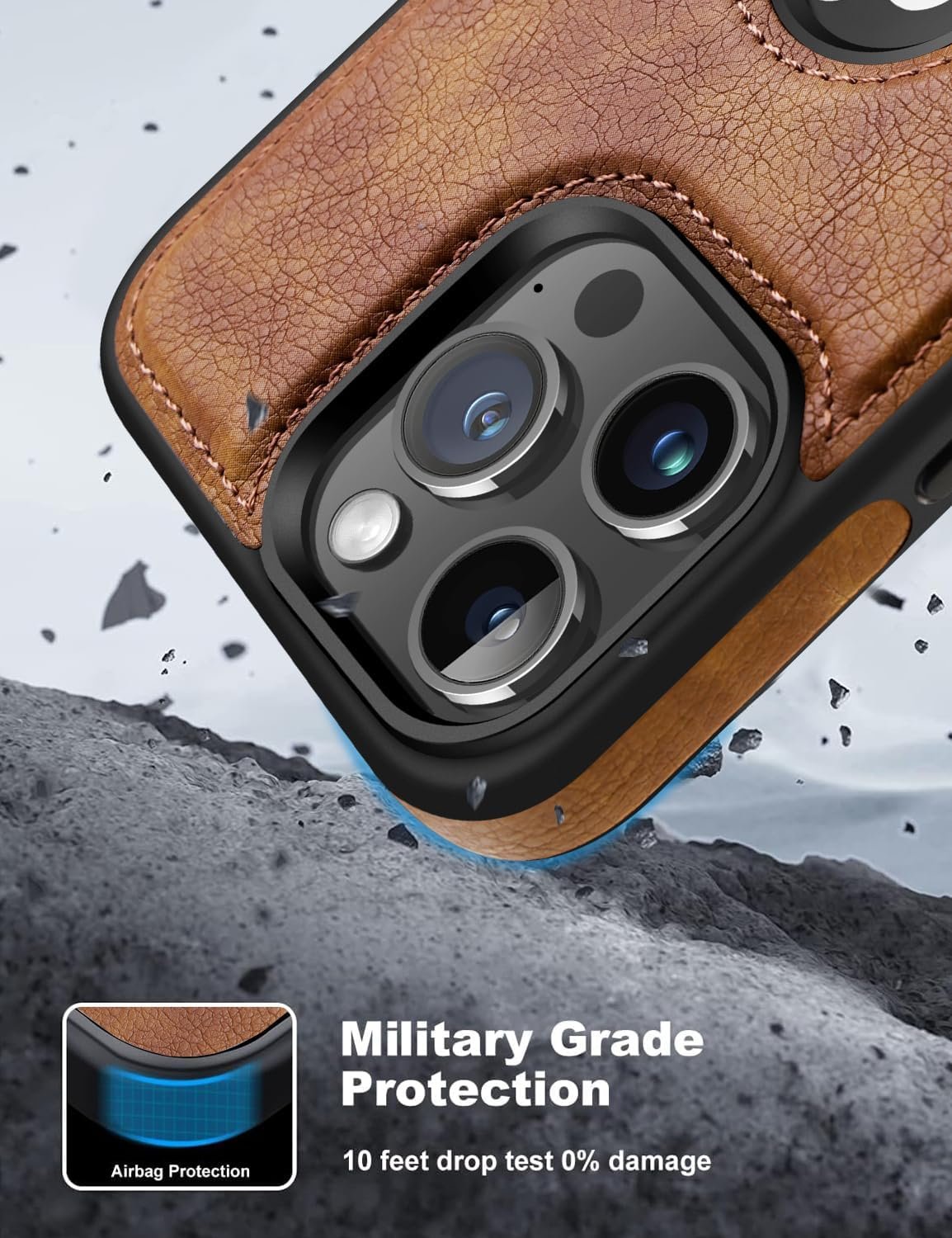 Magnetic Leather iPhone 16 Pro Case - Image 2