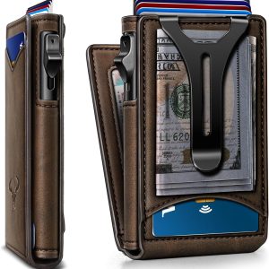 Slim Money Clip Wallet (9 Card Slots)