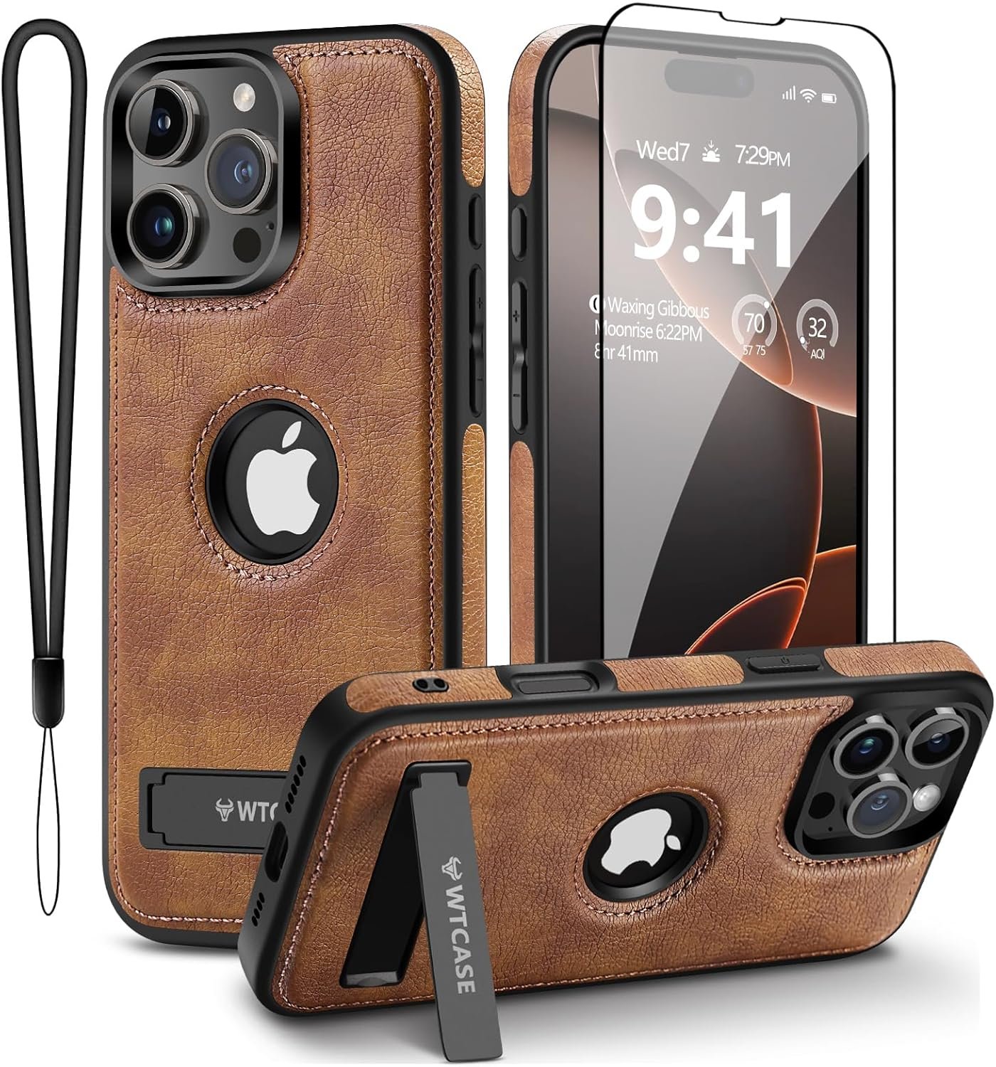 Magnetic Leather iPhone 16 Pro Case